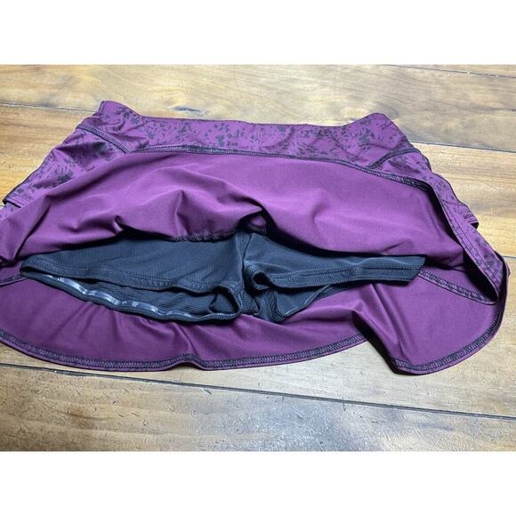 Athleta Floral Garden Swagger Skort Layered In California Plum Active Women's M - Picture 4 of 11
